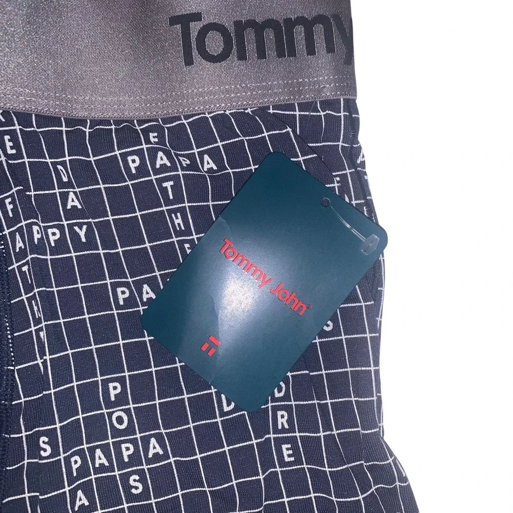 Tommy John FATHER'S DAY CROSSWORD Second Skin Boxer Briefs‎ Navy Mens 6